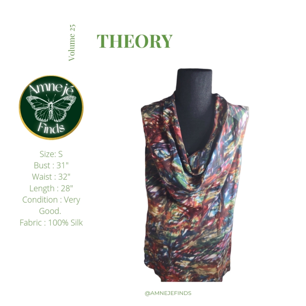 TheorySilk Printed Top
